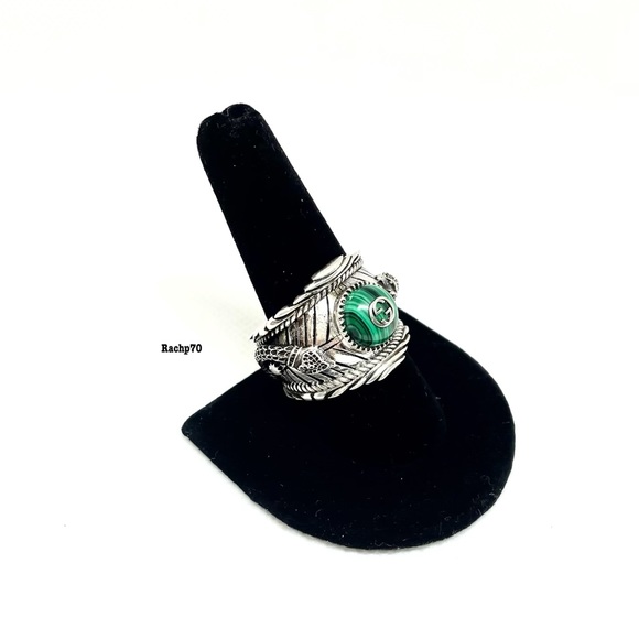New Authentic Gucci GG Malachite Snake Ring - Picture 8 of 10